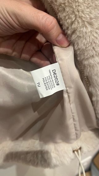 Cazadora de pelo beige talla única