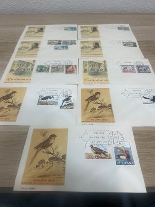 Sobres Primer Día Circulación 1973