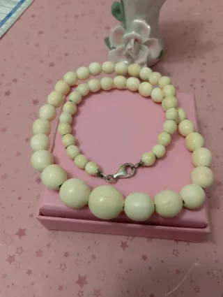 Collana perle antiche chiusura argento 925