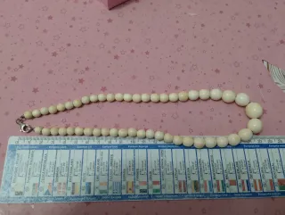 Collana perle antiche chiusura argento 925