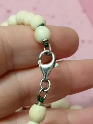 Collana perle antiche chiusura argento 925