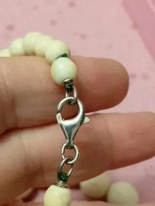 Collana perle antiche chiusura argento 925