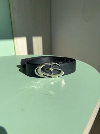 Cintura Corteiz nera fibbia stella argento