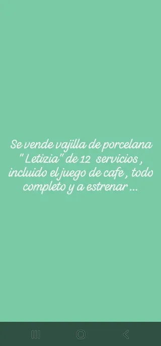 Vajilla Porcelana Letizia 12 Servicios + Café