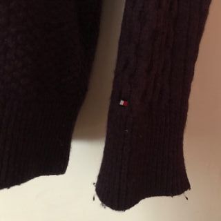 Maglione Tommy Hilfiger Treccia Viola XL
