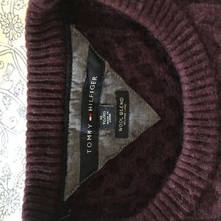 Maglione Tommy Hilfiger Treccia Viola XL