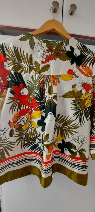 Camisa Zara Estampada Flores