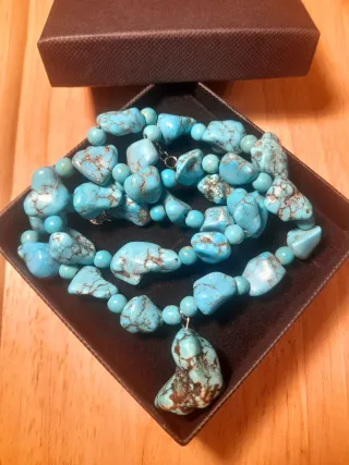 Collar Piedra Natural Turquesa