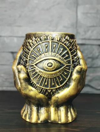 Vaso Eye Of Providence Tazza Occhio Horus Gotico