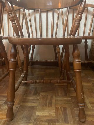 Conjunto 6 Sillas Comedor Madera Rústicas