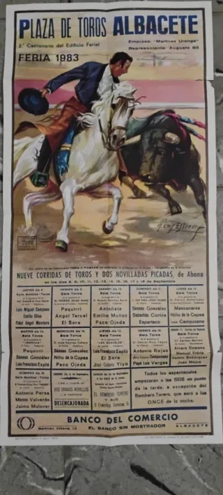 Cartel Taurino Plaza de Toros Albacete 1983