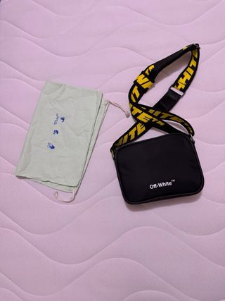 Borsello Off-White tracolla nero giallo