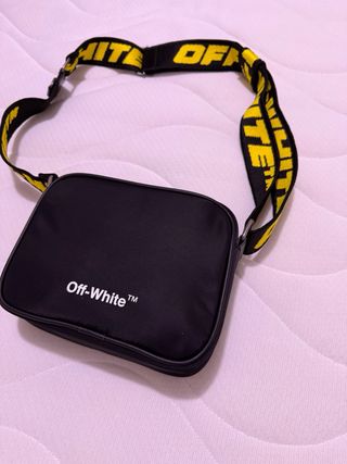 Borsello Off-White tracolla nero giallo