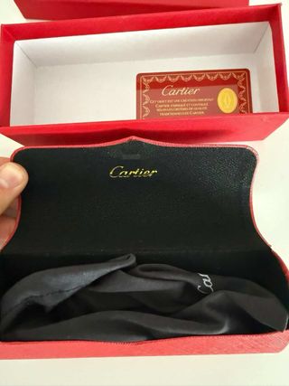 Gafas Cartier Negro y Dorado