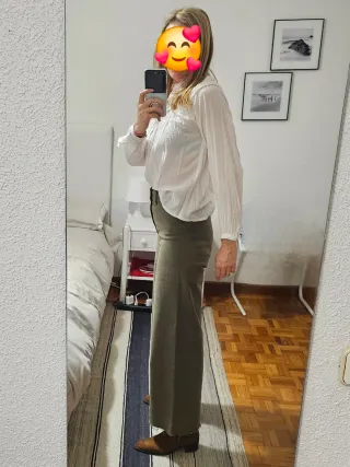 Pantalones culotte Stradivarius verde