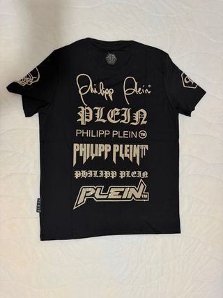 T-shirt Philipp Plein nera con stampe