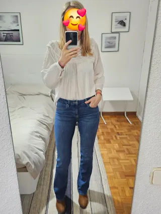 Jeans acampanados Zara azul