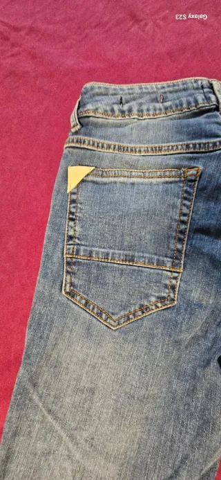 Jeans donna slim fit vita media denim chiaro 44