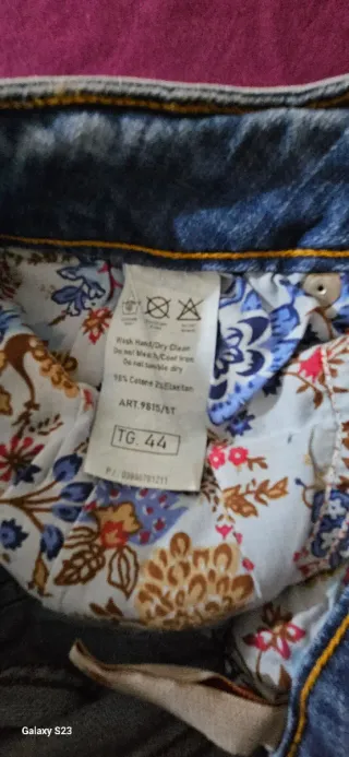 Jeans donna slim fit vita media denim chiaro 44