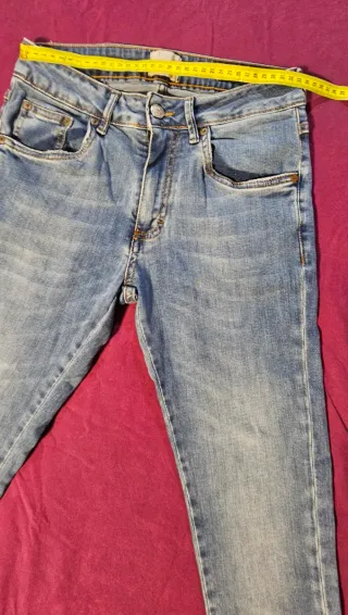 Jeans donna slim fit vita media denim chiaro 44