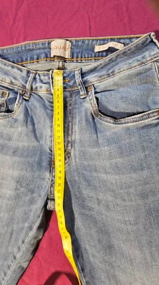 Jeans donna slim fit vita media denim chiaro 44