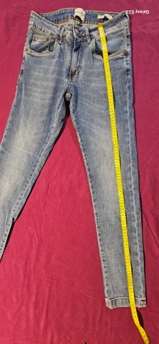 Jeans donna slim fit vita media denim chiaro 44