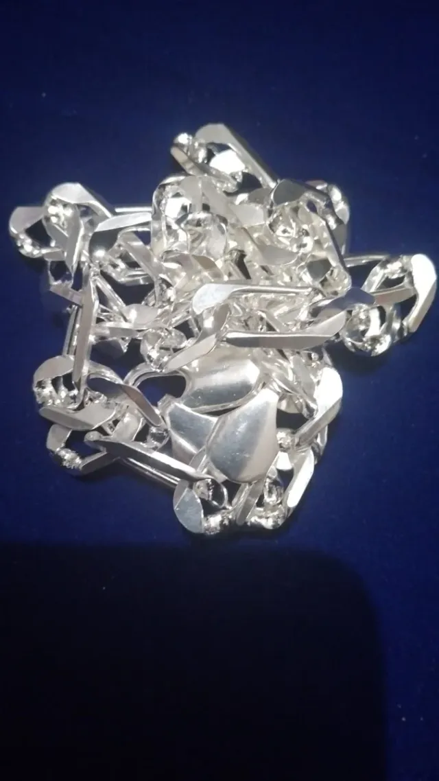 Collar Cubano Plata 925 Hombre