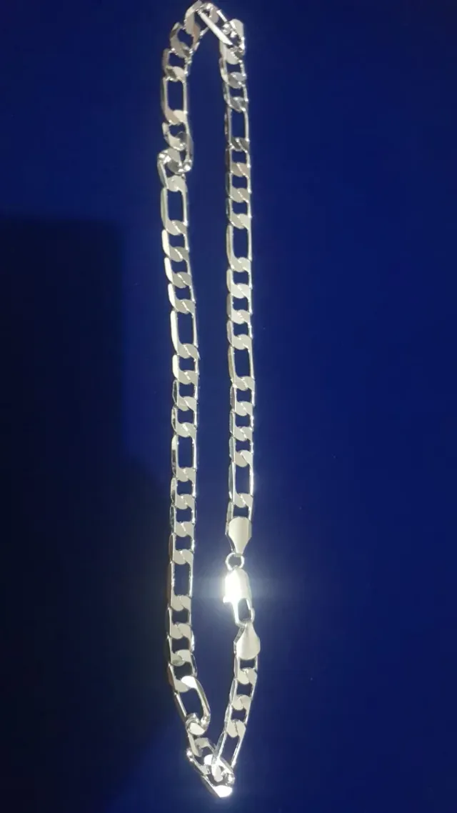 Collar Cubano Plata 925 Hombre