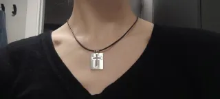 Colgante Cruz Acero Inoxidable 3x1