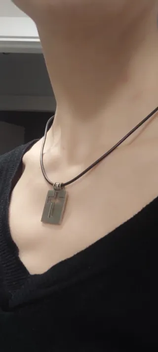 Colgante Cruz Acero Inoxidable 3x1