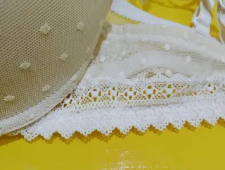 Conjunto lencería marfil