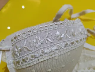 Conjunto lencería marfil