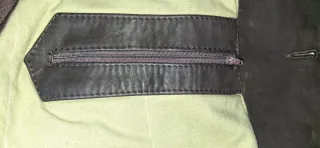 Chaqueta de cuero marrón