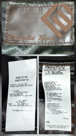 Chaqueta de cuero marrón