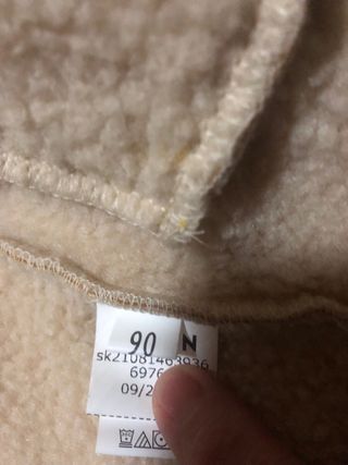 Chaquetita niño pelito interior