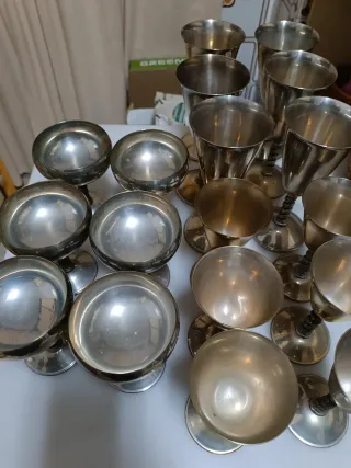 Juego de copas de alpaca