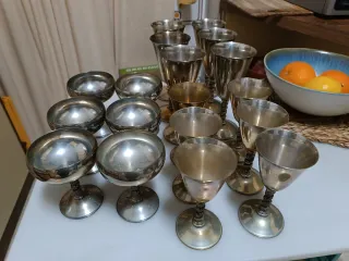 Juego de copas de alpaca