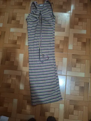 Vestido largo rayas talla M