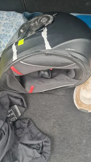 Casco Motocross Enduro Verde/Plata