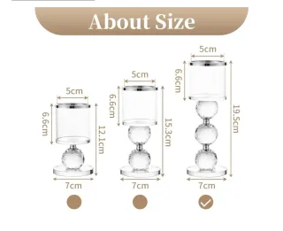 Juego de 2 Candelabros de Cristal