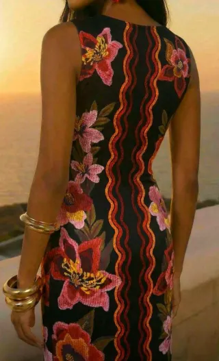 Vestido largo estampado floral