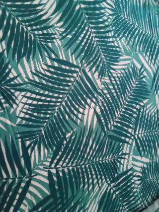 Tela de Sabana encimera hojas verdes tropical