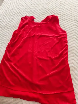 Camisa sin mangas roja Talla L
