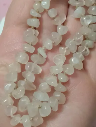 Collana vintage quarzo rosa