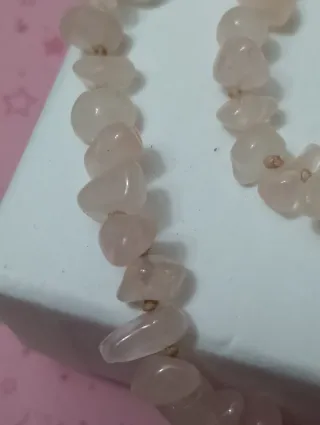 Collana vintage quarzo rosa