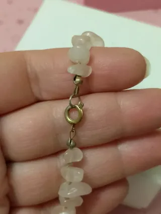 Collana vintage quarzo rosa