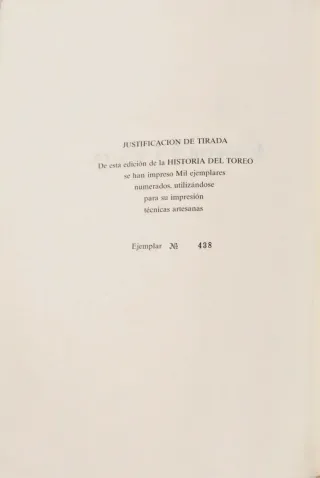 Libro Historia del Toreo Bedoya Ed 1989