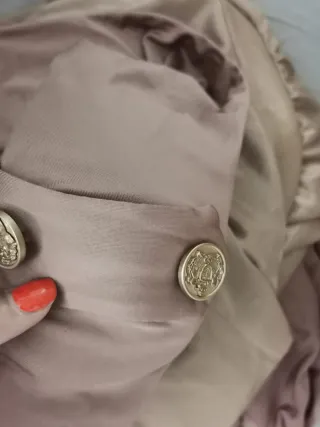 Vestido largo rosa y marrón talla 38