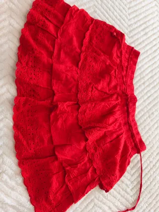 Falda mini volantes Blanco T.42