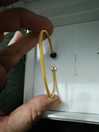 Pulsera Tous Plata Vermeil Negra